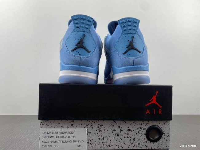 Reps LUCY HO12MNJDLS247 Retro Jordan (PE) 4 UNC 0708